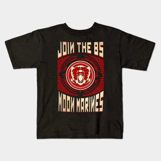 Moon Marines! Mount UP! Kids T-Shirt by BS Merchandise